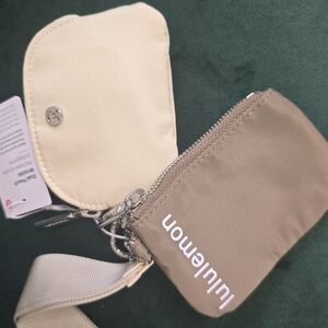 lululemon athletica Cream and Tan Bag